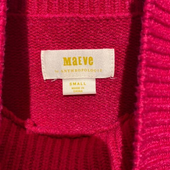 Maeve by Anthropologie Women's Pink Turtle Neck Long Sleeve Sweater Size Small - Picture 4 of 9